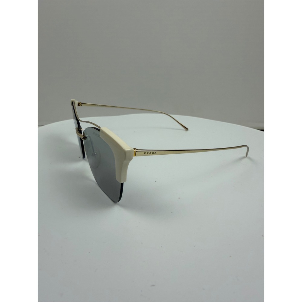 Prada SPR 21U Butterfly Sunglasses Cream Gold Rimless Made in Italy SPR21U - Picture 15 of 17